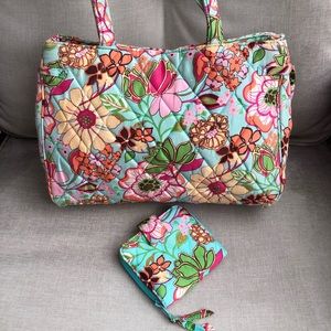 RARE Vera Bradley Satiny Shoulder Bag and Wallet